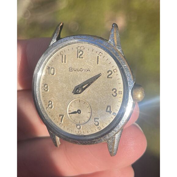 Vtg 1960s Bulova Watch Manual Wind Mechanical Shock Water Anti Magnetic Parts - Picture 2 of 6